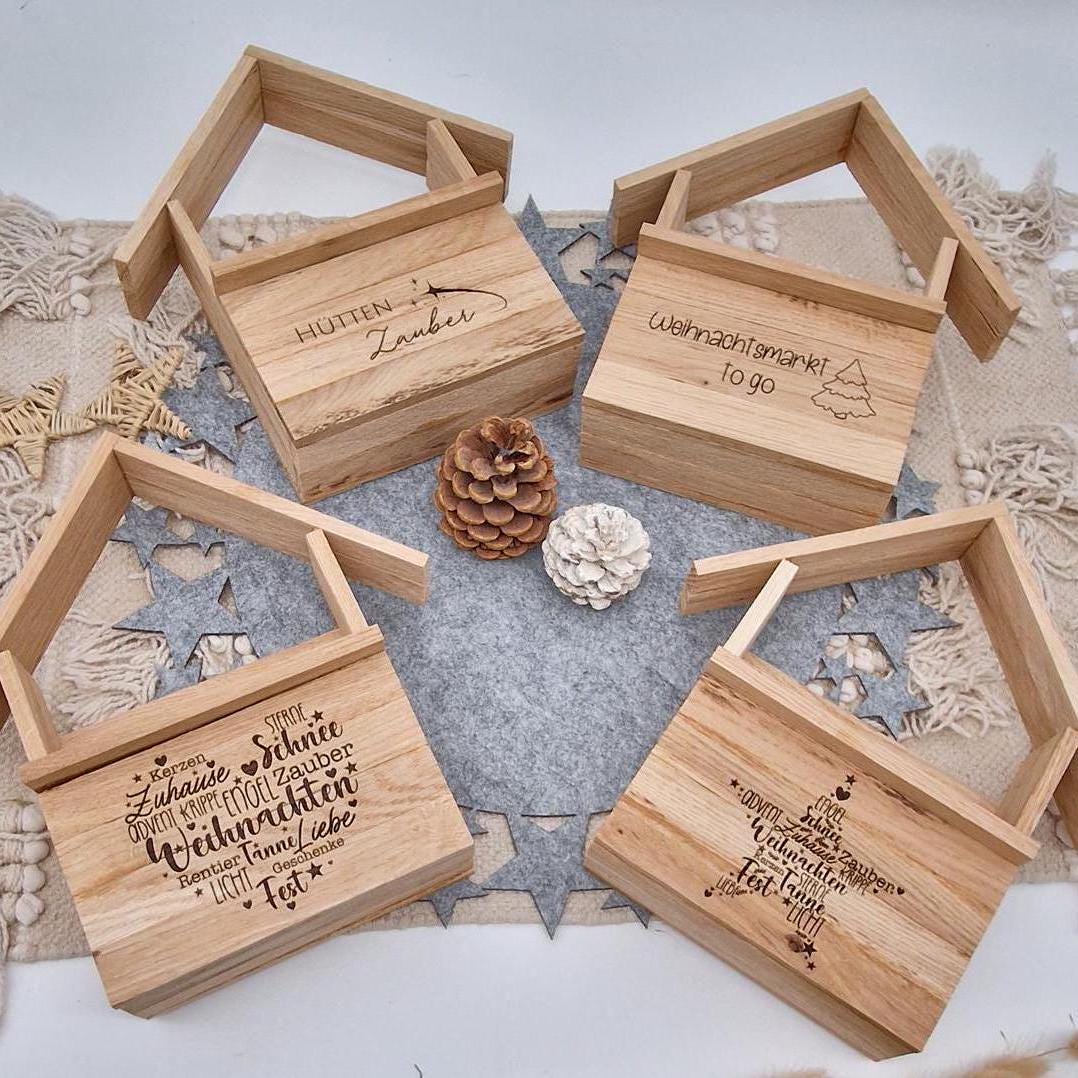 Holzhütte Geschenkverpackung | Weihnachten | Geschenk | personalisiertes Geschenk | Kleines Holzhaus | Wichteln | Geschenk zu Weihnachten |