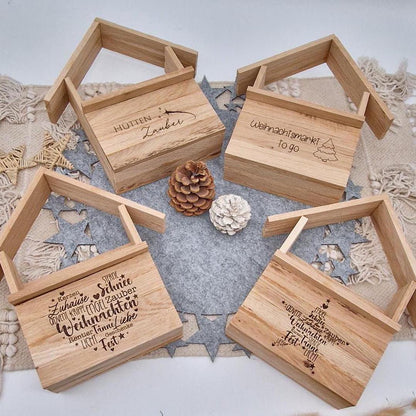 Holzhütte Geschenkverpackung | Weihnachten | Geschenk | personalisiertes Geschenk | Kleines Holzhaus | Wichteln | Geschenk zu Weihnachten |