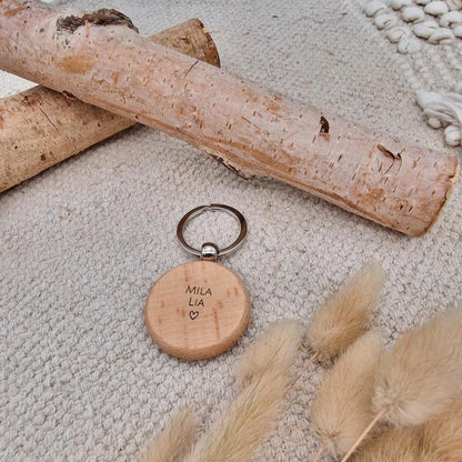 Muttertagsgeschenk Schlüsselanhänger Beste Mama | Personalisiert Namen der Kinder | Geschenk Mama Oma | Holz Anhänger Gravur Handarbeit