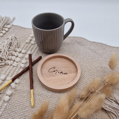 Personalisierter Untersetzer |Glasuntersetzer holz | Untersetzer | Geschenk | Serviertablett | Untersetzer Kerzen | Geschenk zum Einzug |