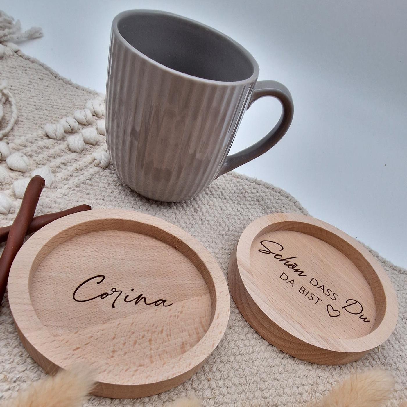 Personalisierter Untersetzer |Glasuntersetzer holz | Untersetzer | Geschenk | Serviertablett | Untersetzer Kerzen | Geschenk zum Einzug |