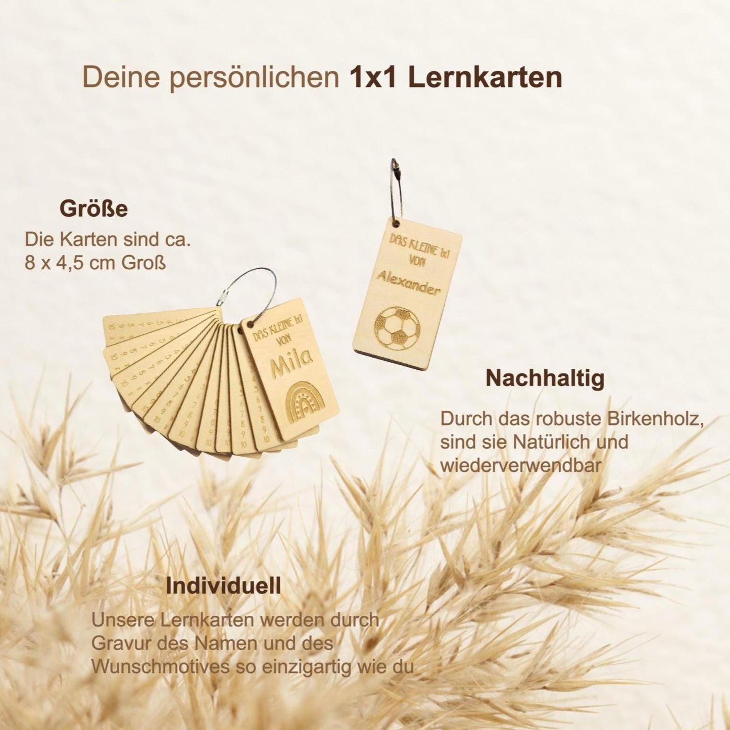 1x1 Taschentabelle | Lernkarten | Schulkind | Geschenk Einschulung | Personalisierbar | Lerntafeln | Multiplikationstabelle | kleine 1x1 |