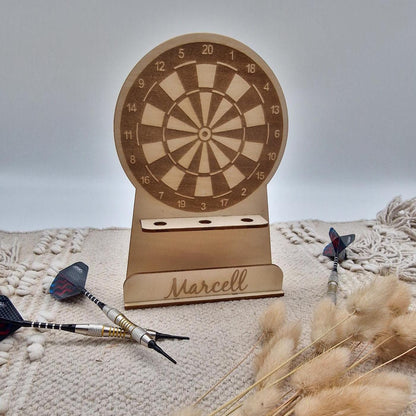 Personalisierter Dartpfeil Halter | Organizer für Dartpfeile | Pfeilhalter Holz | Dartpfeil Halterung | Dartdekoration | Geschenk für Männer