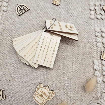 1x1 Taschentabelle | Lernkarten | Schulkind | Geschenk Einschulung | Personalisierbar | Lerntafeln | Multiplikationstabelle | kleine 1x1 |