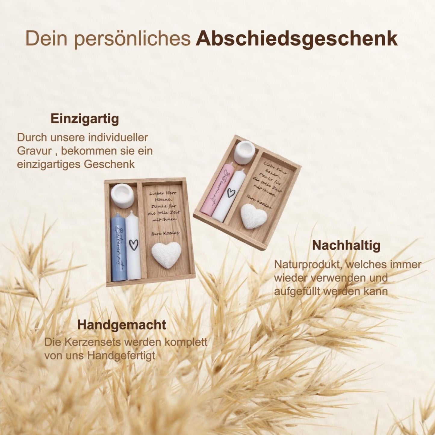 Abschiedsgeschenk Erzieherin Erzieher | Kerzenset | Kerzenset Lehrer Lehrerin | personalisiertes Kerzenset | Geschenk Abschied kindergarten