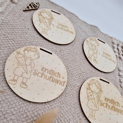 Schultütenanhänger personalisiert mit Name | Anhänger Einschulung Holz | Schulkind 2026 Geschenk | Deko Schultüte Junge Mädchen