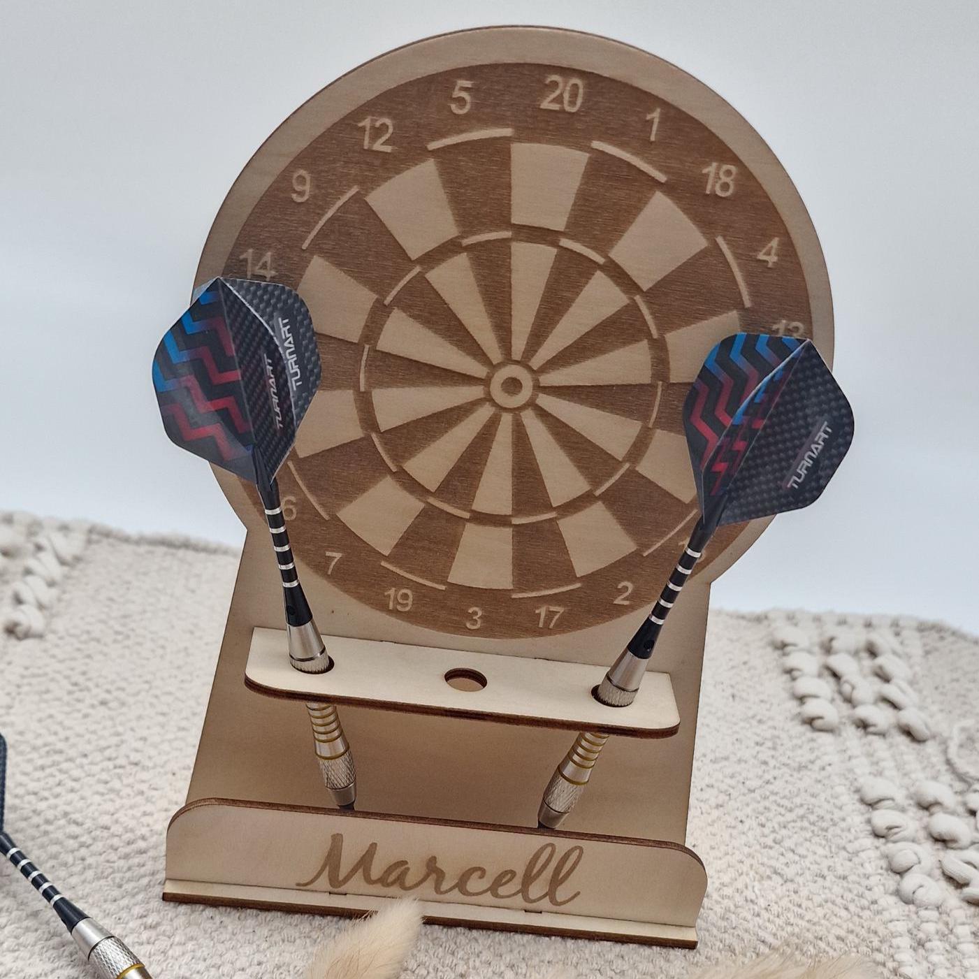Personalisierter Dartpfeil Halter | Organizer für Dartpfeile | Pfeilhalter Holz | Dartpfeil Halterung | Dartdekoration | Geschenk für Männer
