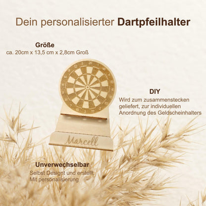 Personalisierter Dartpfeil Halter | Organizer für Dartpfeile | Pfeilhalter Holz | Dartpfeil Halterung | Dartdekoration | Geschenk für Männer