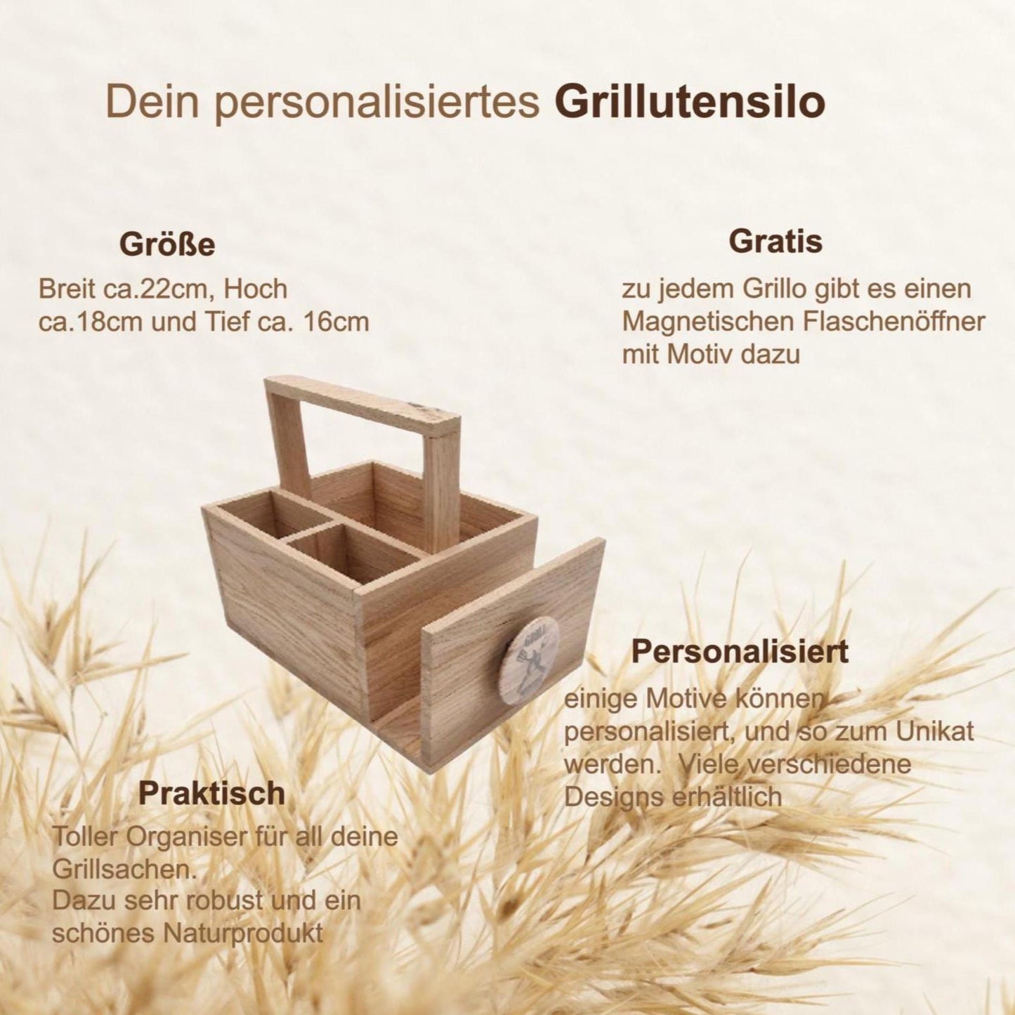 Grill Geschenk personalisiert | Geschenk zum Grillabend | Geschenk Grillparty | Grill Geschenk | Grillparty | Besteck Organizer | Geschenk |