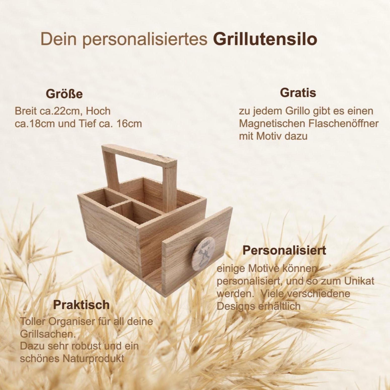 Grill Geschenk personalisiert | Geschenk zum Grillabend | Geschenk Grillparty | Grill Geschenk | Grillparty | Besteck Organizer | Geschenk |