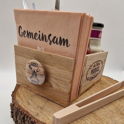 Grill Geschenk personalisiert | Geschenk zum Grillabend | Geschenk Grillparty | Grill Geschenk | Grillparty | Besteck Organizer | Geschenk |