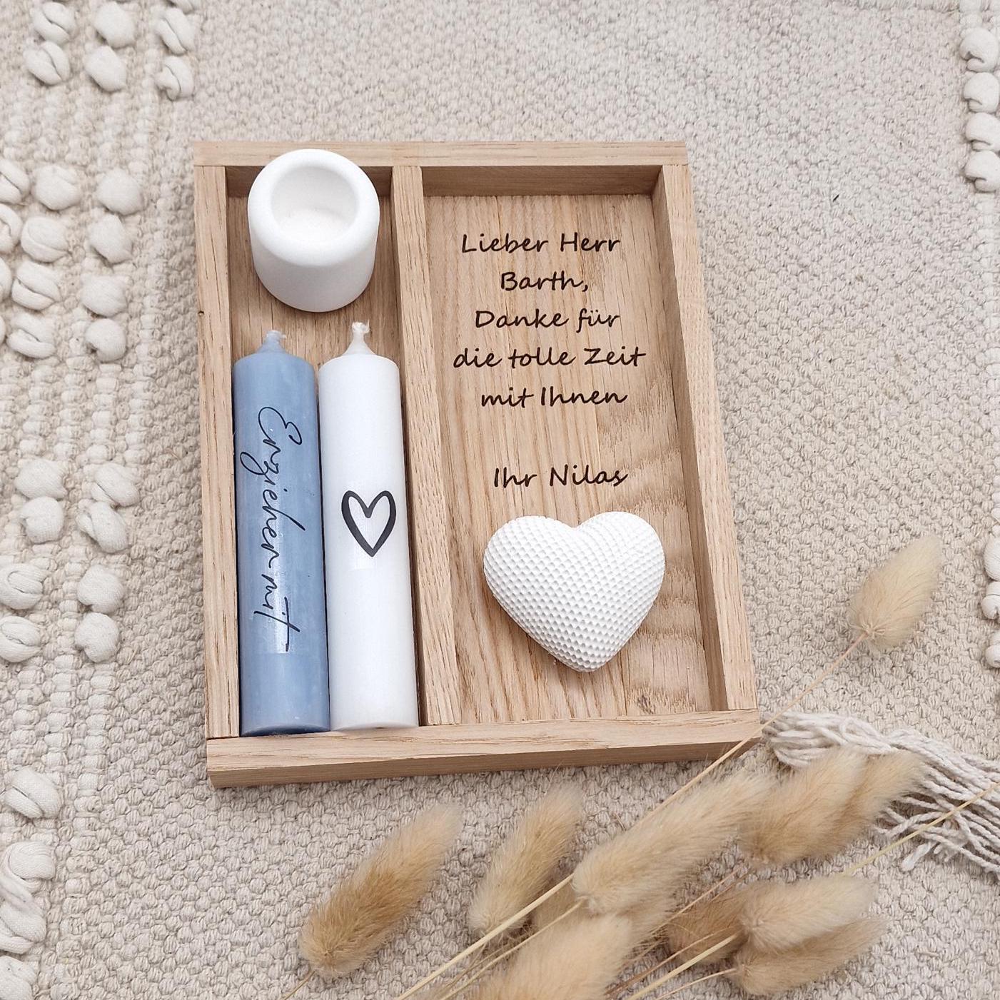 Abschiedsgeschenk Erzieherin Erzieher | Kerzenset | Kerzenset Lehrer Lehrerin | personalisiertes Kerzenset | Geschenk Abschied kindergarten
