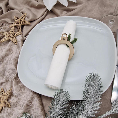 Serviettenring aus Holz, Tisch Accessoire Weihnachten, Weihnachten, Tischdekoration personalisiert, Gravierter Serviettenring, Geburtstag