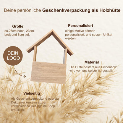 Holzhütte Geschenkverpackung | Weihnachten | Geschenk | personalisiertes Geschenk | Kleines Holzhaus | Wichteln | Geschenk zu Weihnachten |