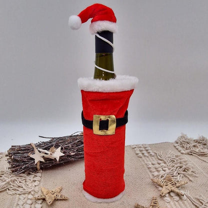 Personalisierte Weinflaschenhülle Nikolaus Mantel, Weihnachtsgeschenk Flasche Wunschnamen, Nikolaus Geschenkidee, Weihnachtsdeko