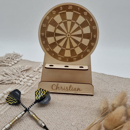 Personalisierter Dartpfeil Halter | Organizer für Dartpfeile | Pfeilhalter Holz | Dartpfeil Halterung | Dartdekoration | Geschenk für Männer