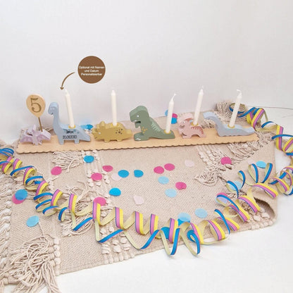 Geburtstagszug Dino, Geburtstagsparty Tischdeko, Kindergeburtstag, Erster Geburtstag, Geburtstagszug mit Kerzen, Geburtstagszug Holz Junge