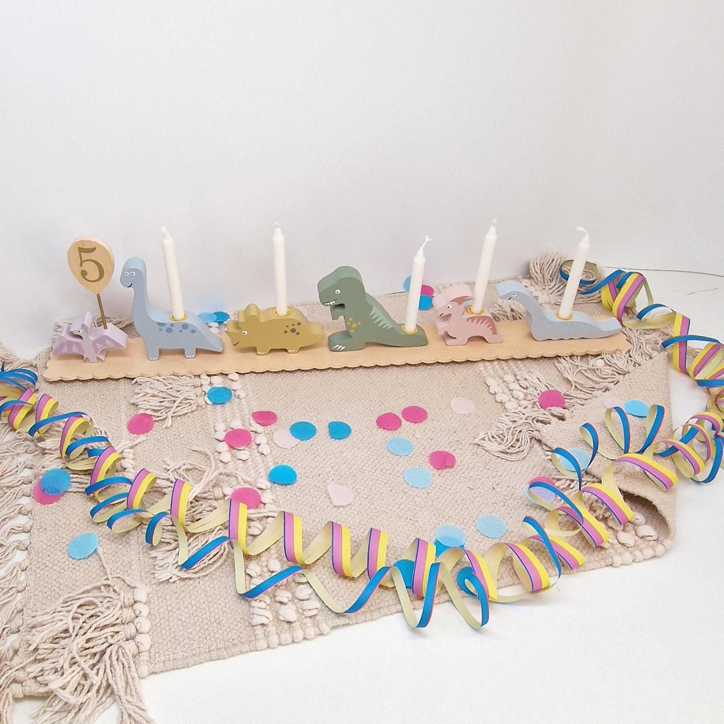 Geburtstagszug Dino, Geburtstagsparty Tischdeko, Kindergeburtstag, Erster Geburtstag, Geburtstagszug mit Kerzen, Geburtstagszug Holz Junge