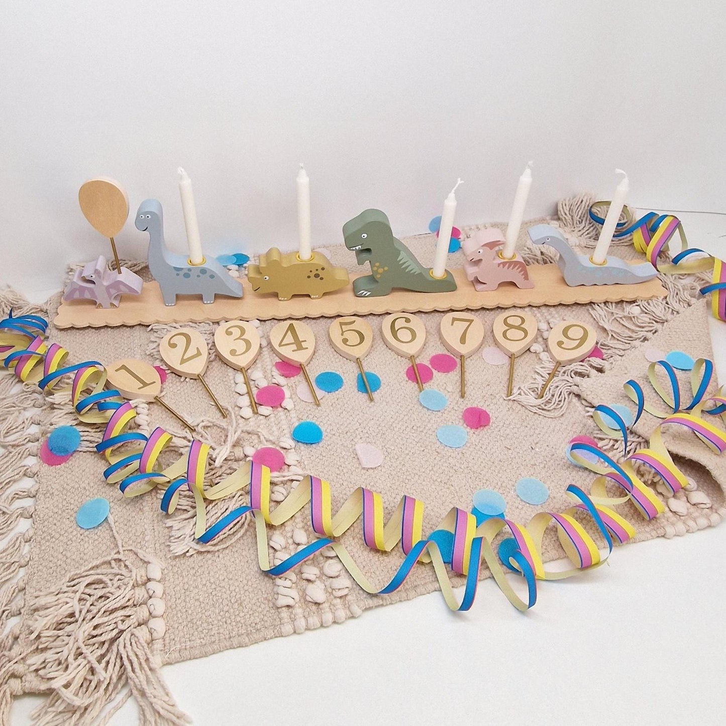 Geburtstagszug Dino, Geburtstagsparty Tischdeko, Kindergeburtstag, Erster Geburtstag, Geburtstagszug mit Kerzen, Geburtstagszug Holz Junge
