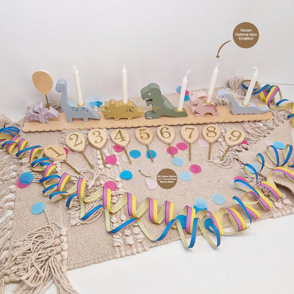 Geburtstagszug Dino, Geburtstagsparty Tischdeko, Kindergeburtstag, Erster Geburtstag, Geburtstagszug mit Kerzen, Geburtstagszug Holz Junge