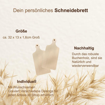 Personalisiertes Hochzeitsgeschenk Frühstücksbrett Liebe | Holzbrett mit Namen Paar Jahrestag | Geschenk zur Hochzeit Verlobung