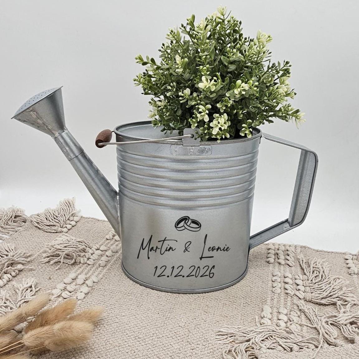 Gießkanne Deko Hochzeitsgeschenk, personalisierte Gießkanne, Hochzeitsgeschenk, Deko Gießkanne, Gießkanne mit Namen, Gießkanne