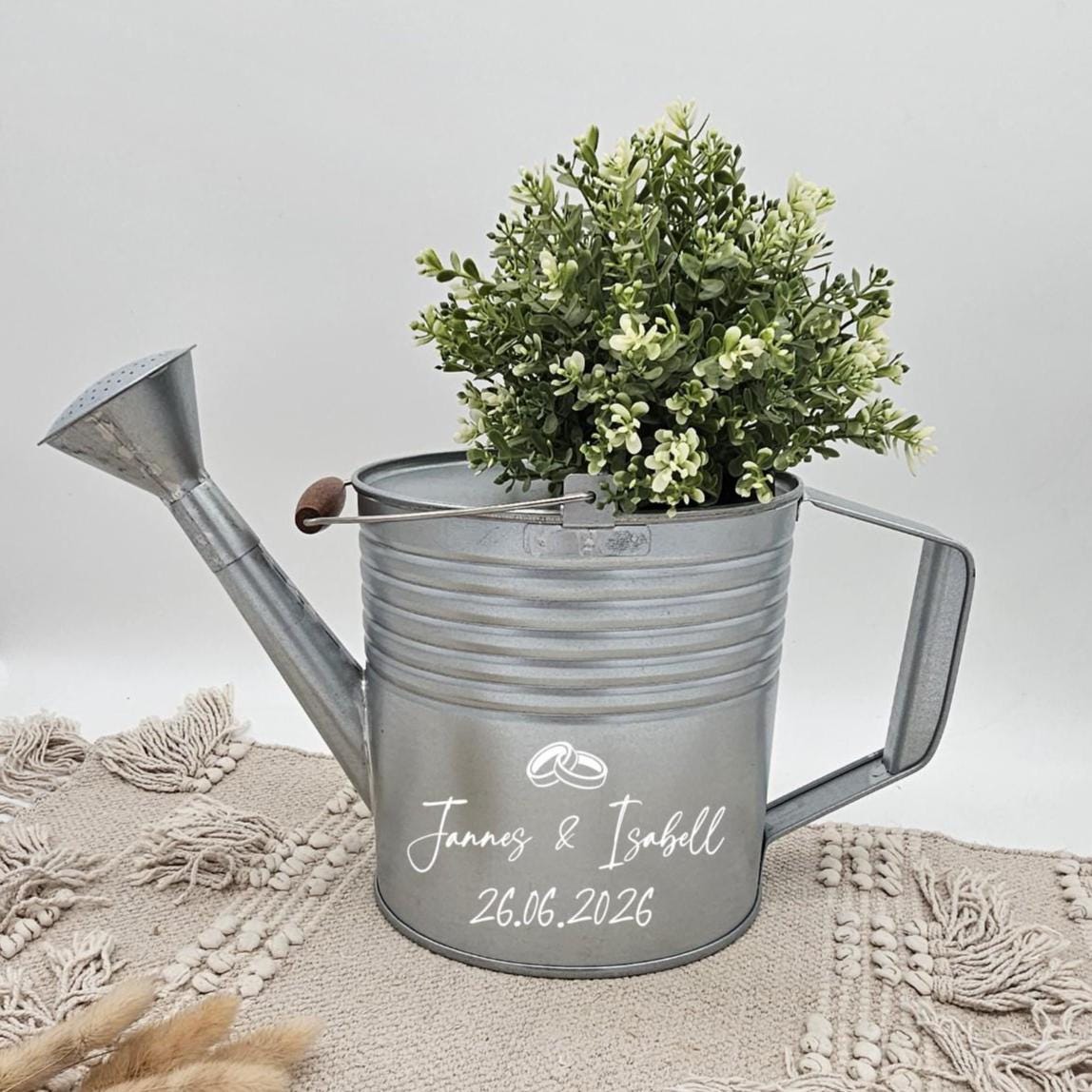 Gießkanne Deko Hochzeitsgeschenk, personalisierte Gießkanne, Hochzeitsgeschenk, Deko Gießkanne, Gießkanne mit Namen, Gießkanne