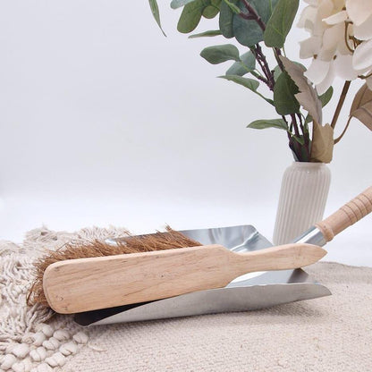Geschenk zum Einzug Kehrset personalisiert, Viel Glück im neuen Zuhause, Handfeger mit Namen Gravur