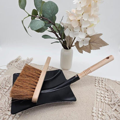 Geschenk zum Einzug Kehrset personalisiert, Viel Glück im neuen Zuhause, Handfeger mit Namen Gravur