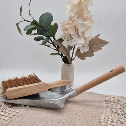 Geschenk zum Einzug Kehrset personalisiert, Viel Glück im neuen Zuhause, Handfeger mit Namen Gravur