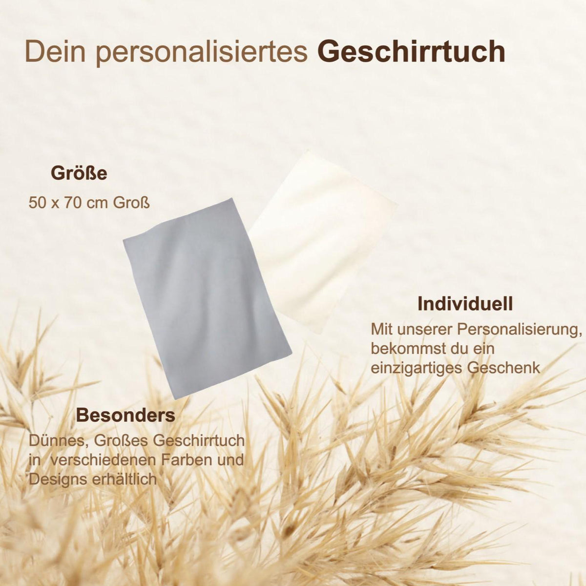Geschenk zur Silberhochzeit Geschirrtuch personalisiert, 25 Jahre gemeinsam, Küchentuch mit Namen Silberne Hochzeit