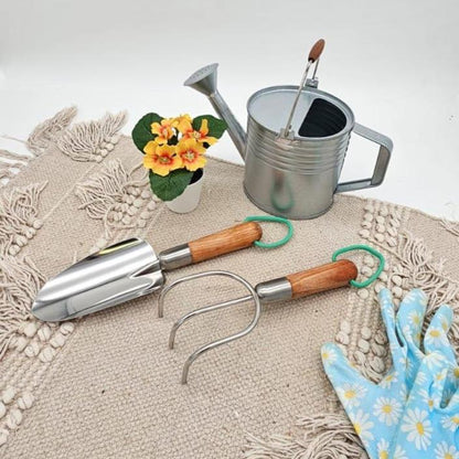 Personalisiertes Gartenwerkzeug Set Gartenkönigin, Edelstahl Schaufel & Kralle mit Namen, Geschenk Gärtnerin