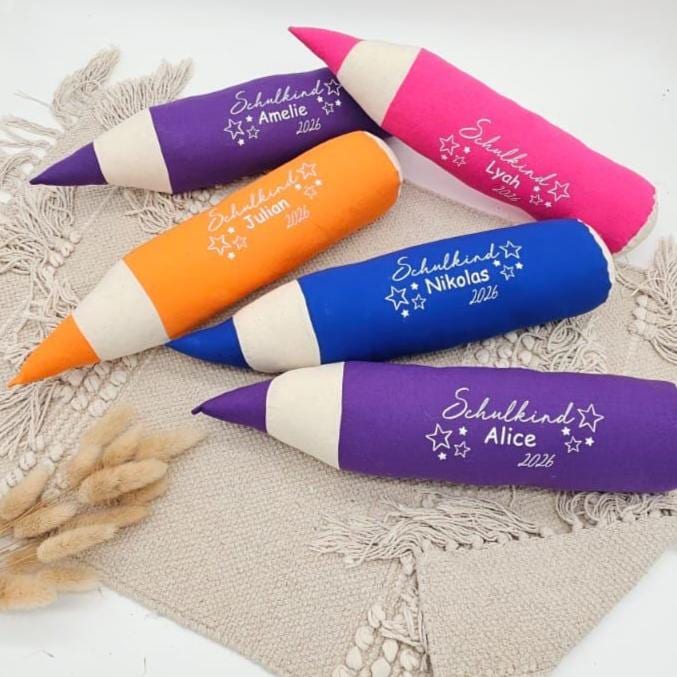 geschenke zum schulanfang | Bleistift Kissen | geschenk einschulung | personalisiertes kissen | geschenke zum schulanfang | kissen bleistift