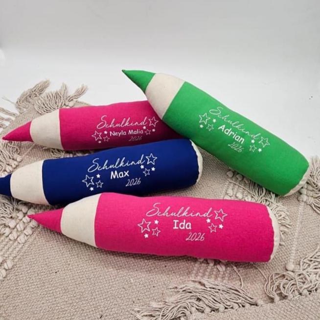 geschenke zum schulanfang | Bleistift Kissen | geschenk einschulung | personalisiertes kissen | geschenke zum schulanfang | kissen bleistift
