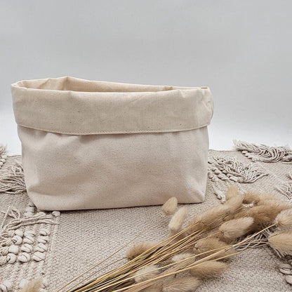 Brotkorb Stoff Utensilo mit Spruch, Wo die Liebe den Tisch deckt Brotkörbchen Baumwolle, Geschenk Einzug Hochzeit Muttertag Deko Tisch
