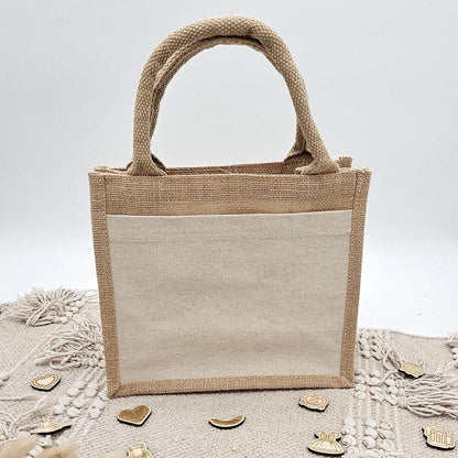 Personalisierte Jutetasche Oktoberfest mit Name | Brezel Tasche Dirndl Trachtenbeutel | Mini Tote Wiesn Tasche Geschenk Frauen