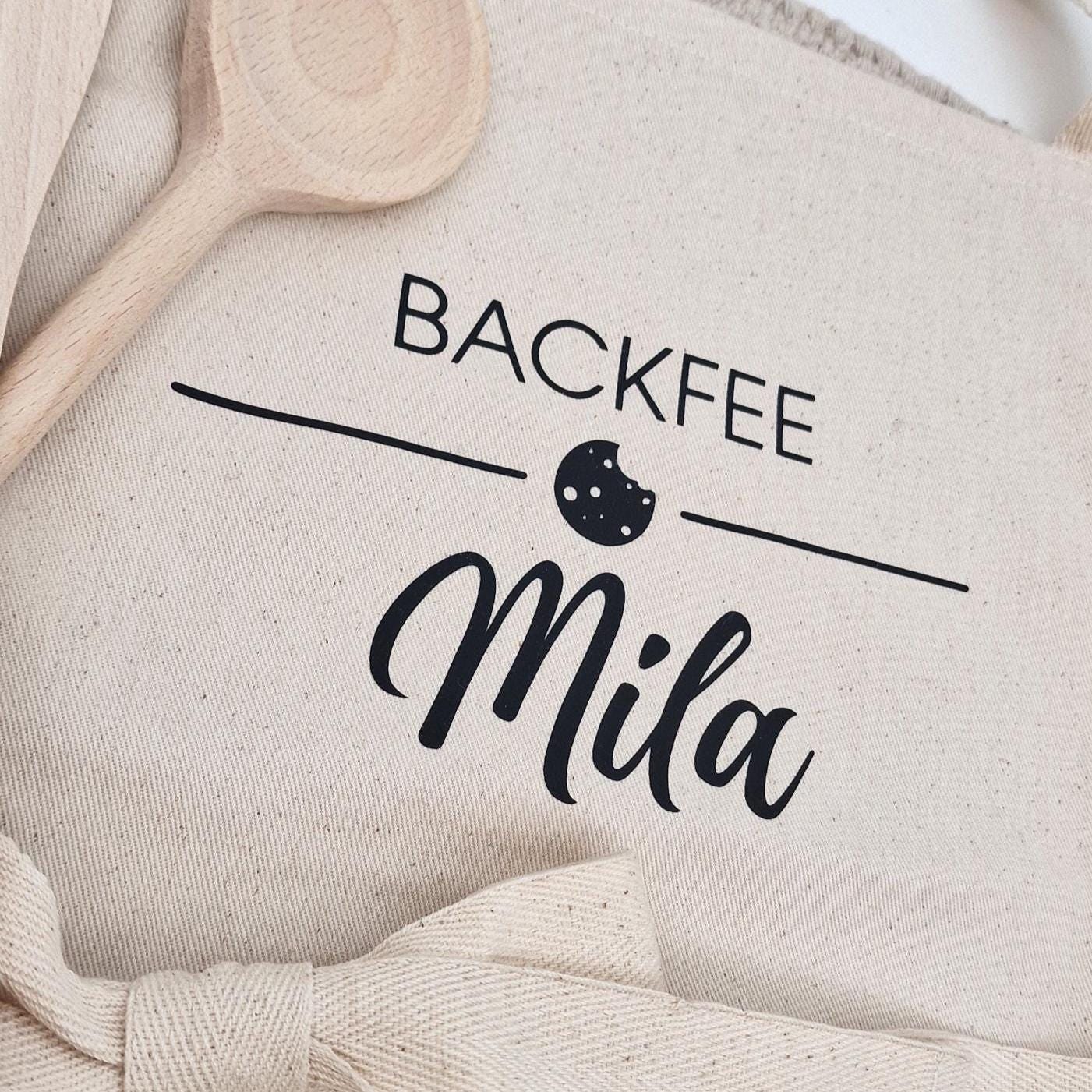Kinderschürze Personalisierte Backschürze mit Name | Backfee Kochschürze Kinder Baumwolle | Geschenk Ostern Geburtstag Weihnachten