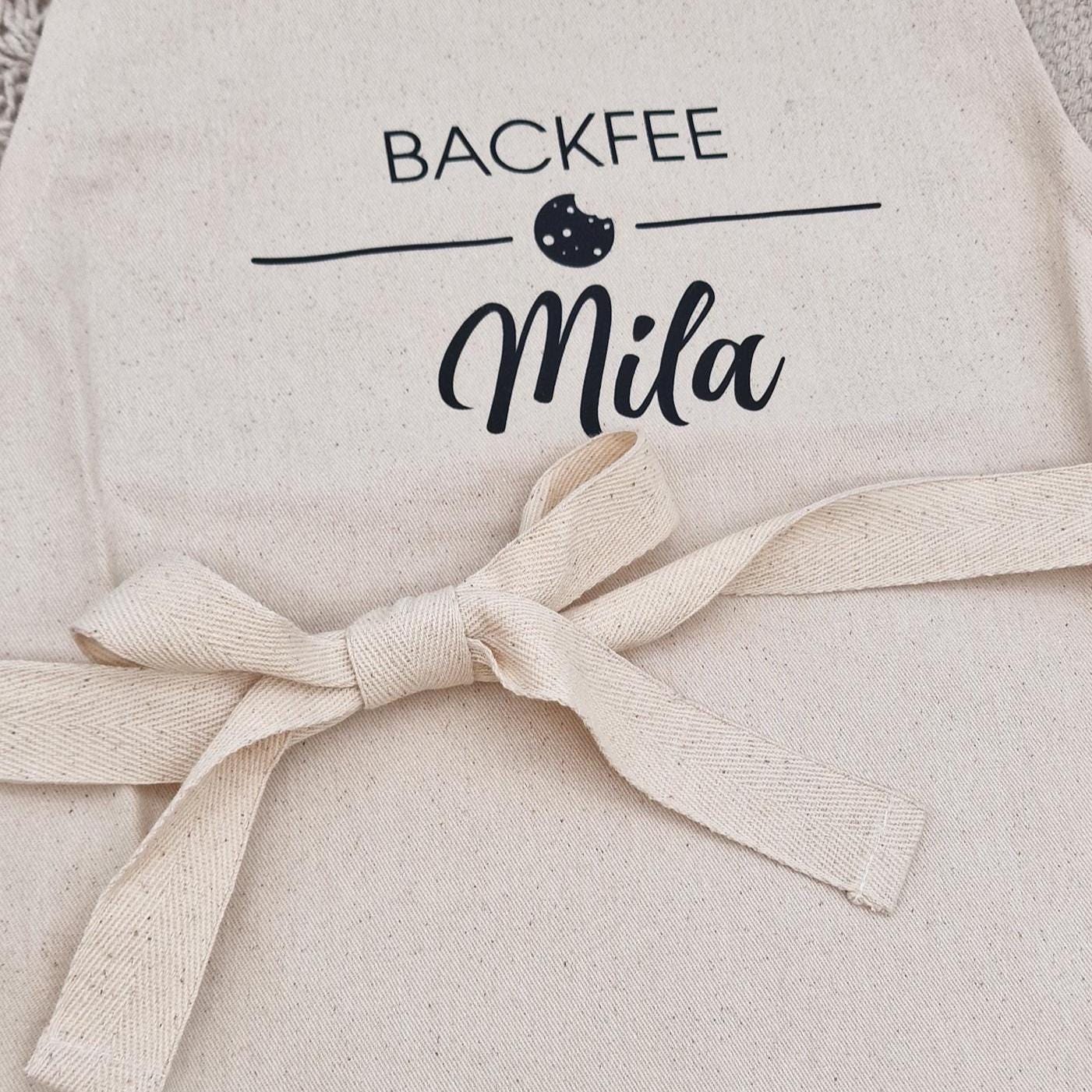 Kinderschürze Personalisierte Backschürze mit Name | Backfee Kochschürze Kinder Baumwolle | Geschenk Ostern Geburtstag Weihnachten