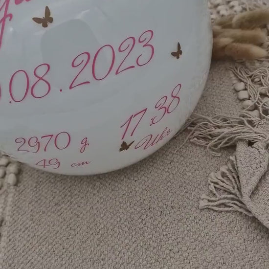 Lampe personalisiert | Kinderzimmerlampe | personalisierte Lampe | Lampe mit Geburtsdaten | Kinderzimmer Nachtlampe | Nachtlampe | Geschenk