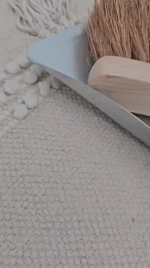 Geschenk zum Einzug Kehrset personalisiert, Viel Glück im neuen Zuhause, Handfeger mit Namen Gravur