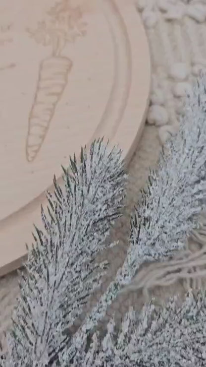 Nikolausteller Holz personalisiert | Weihnachtsteller Keksteller für den Weihnachtsmann & Nikolaus | Milch und Kekse Teller Gravur Geschenk