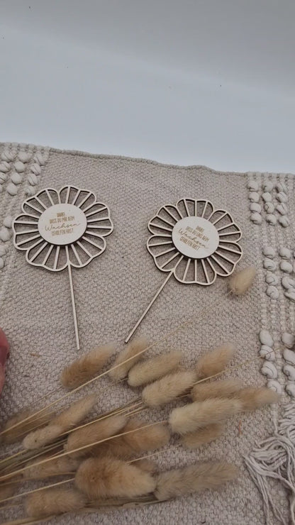 Personalisierter Blumenstecker
