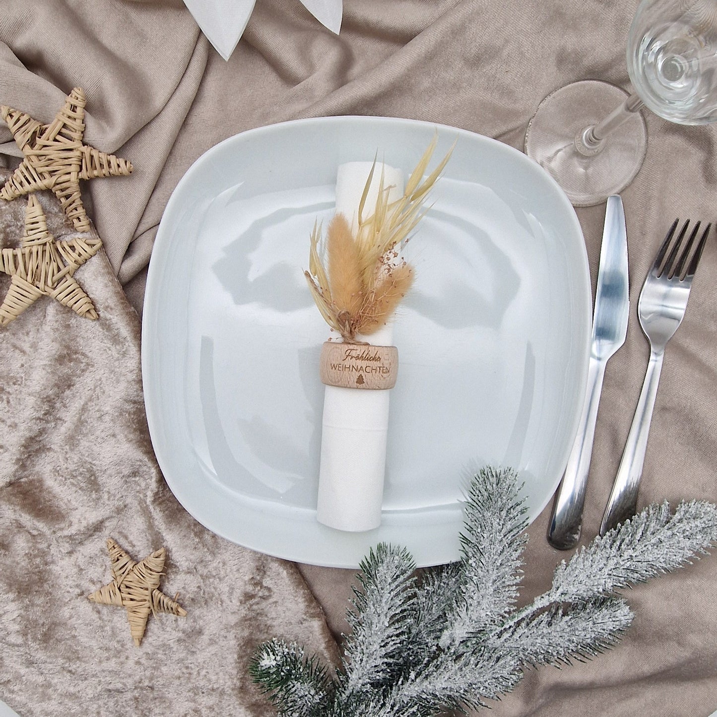 Serviettenring aus Holz Weihnachten