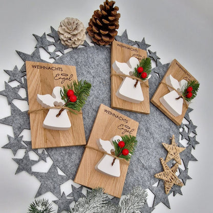 Weihnachts Engel Holz & Keramik