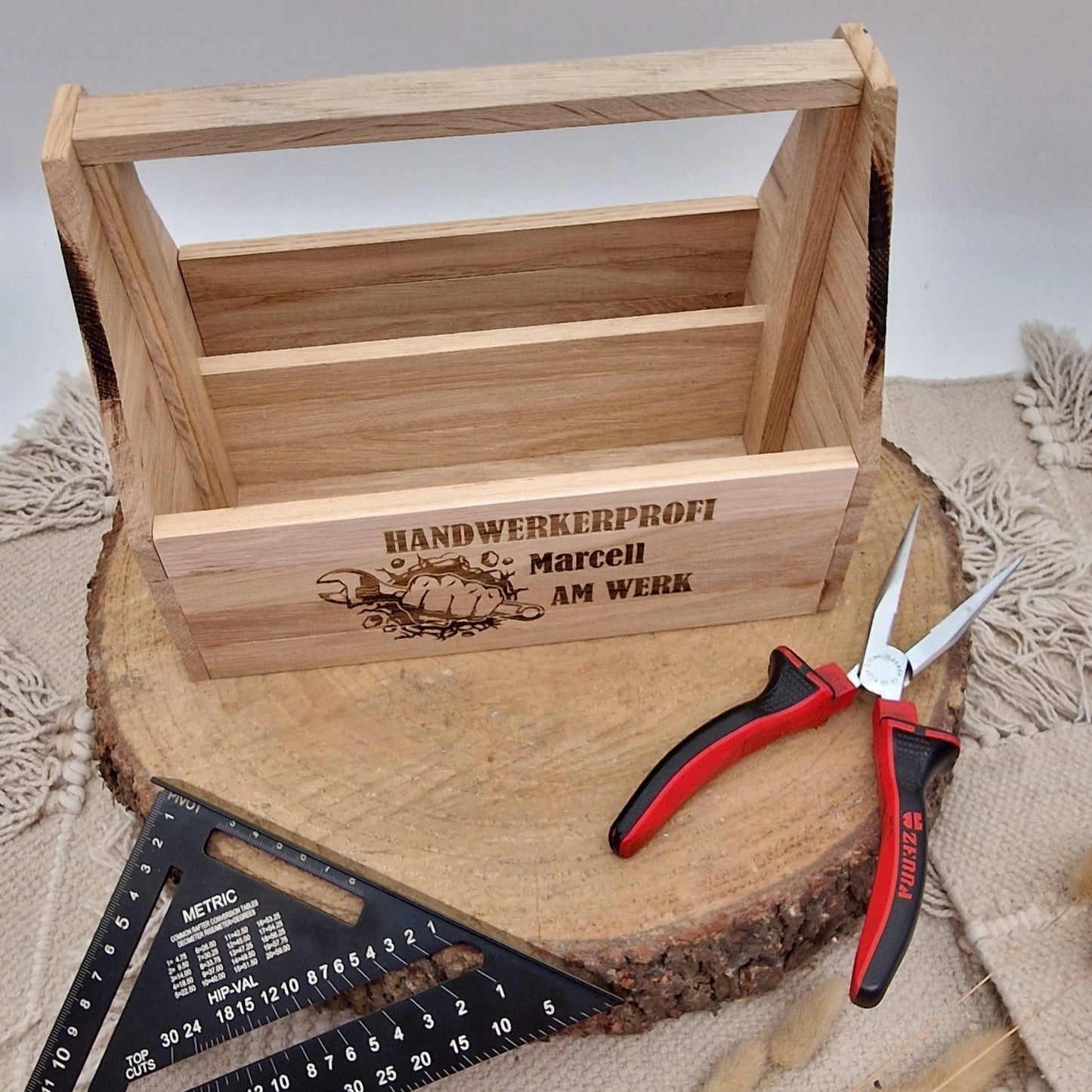 Werkzeugkoffer Holz Personalisiert