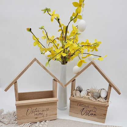 Osterhaus aus Holz „Frohe Ostern“