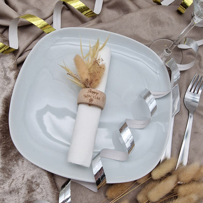 Serviettenring aus Holz Silvester