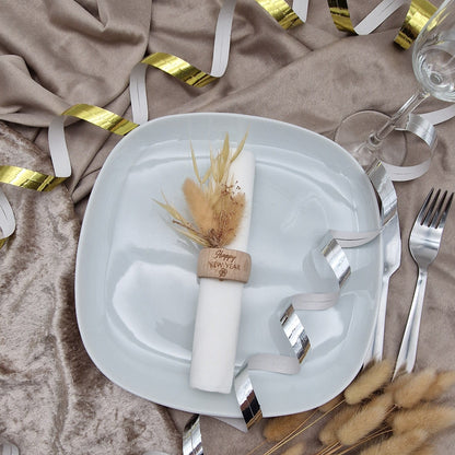 Serviettenring aus Holz Silvester
