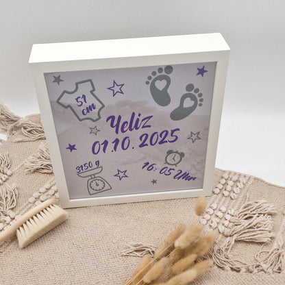 Bilderrahmen Beleuchtet mit Geburtsdaten