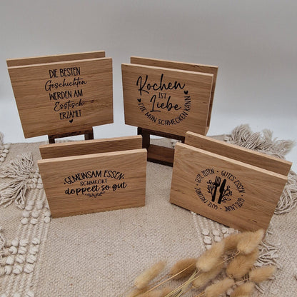 Servierten Halter Holz